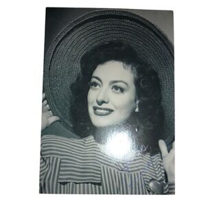 Vintage Joan Crawford Postcard San Francisco Postmark 5x7 Hollywood Glamour B&W